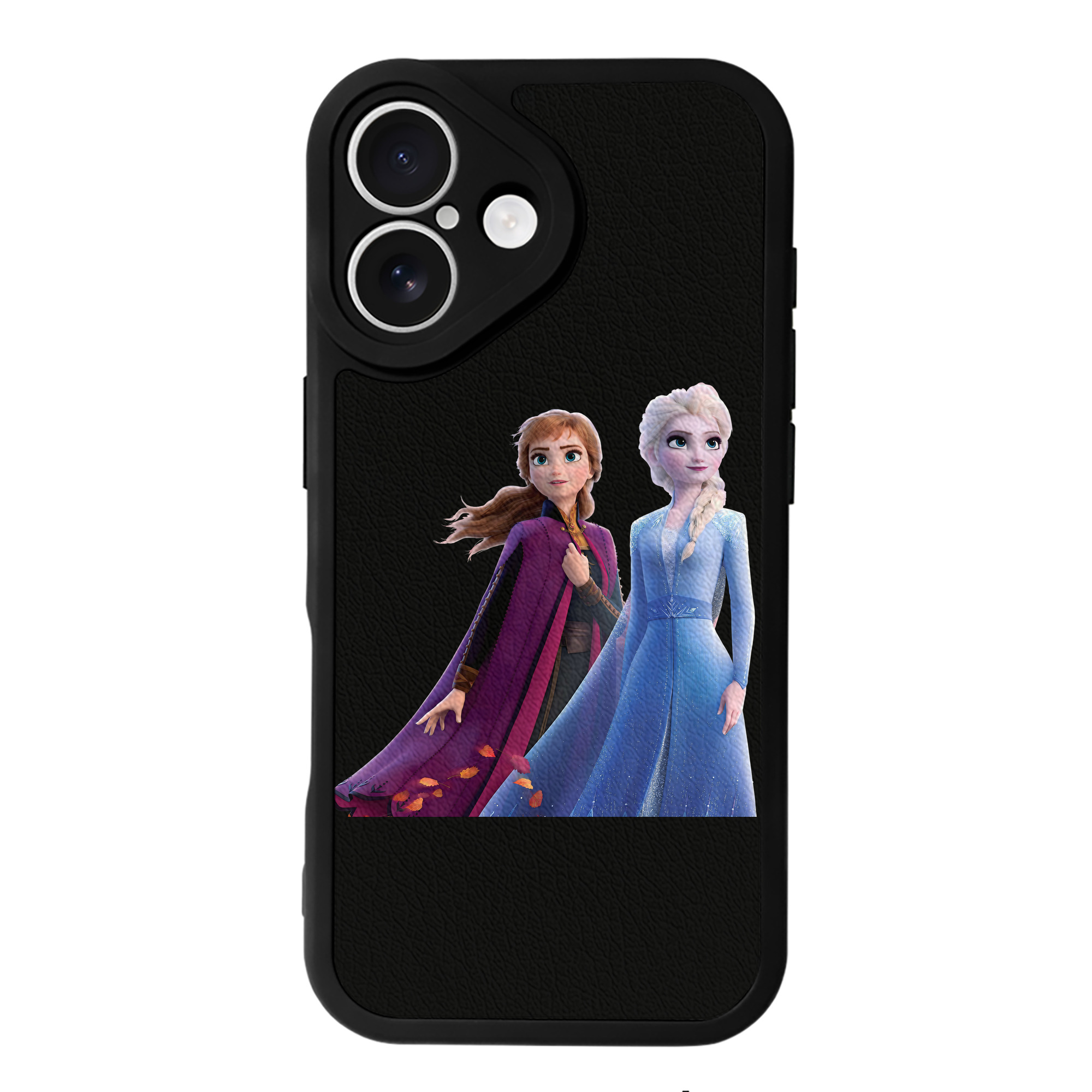 （画像用） アナと雪の女王 アンナ エルサ Frozen Anna Elsa 【iPhone 16シリーズ対応】シリコンスマホケース（レザー調） 材質：シリコン